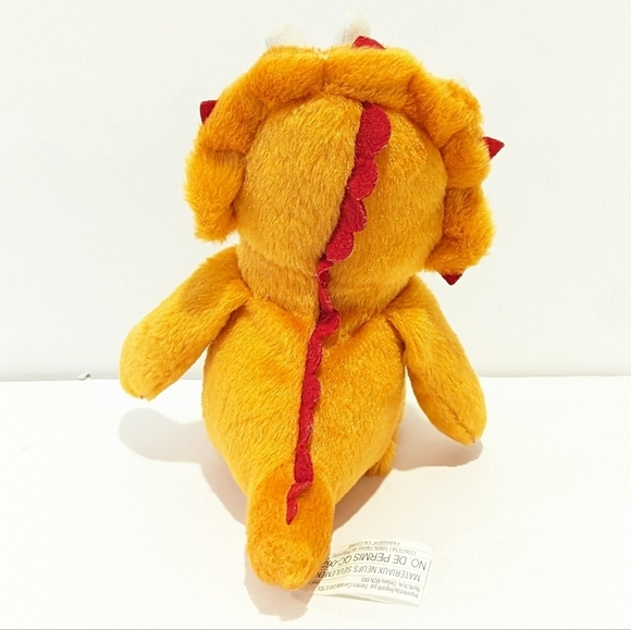 2/$20 Kinder triceratops orange dinosaur plush - Picture 4 of 7